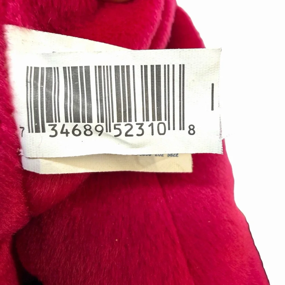 Kellytoy Magenta Pink Pig Plush Stuffed Animal Bean Bag Toy with‎ Ribbon 9 inch